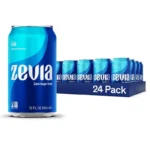 Can of Zevia Cola on a kitchen counter with natural light